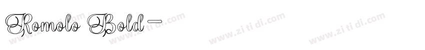 Romolo Bold字体转换